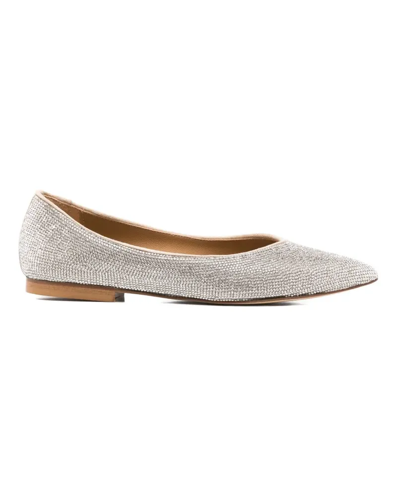 Anna F. embellished pointed-toe ballet flats - Grau Grau