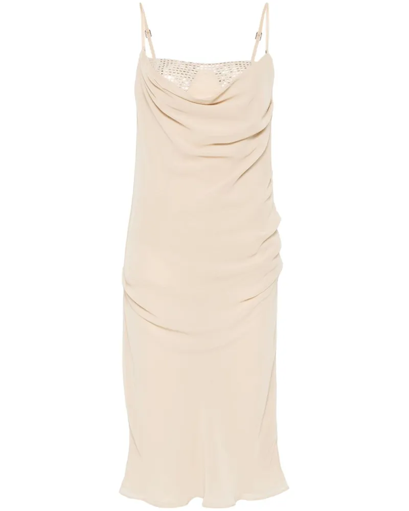 ATTICO Drapiertes Midikleid - Nude Nude