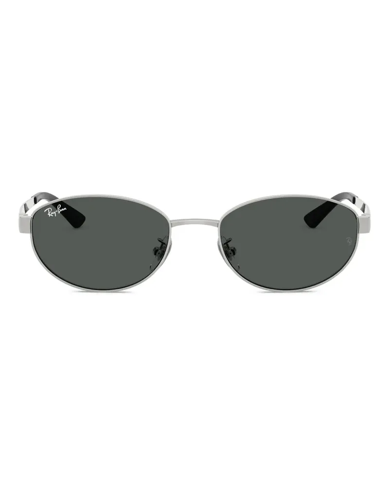 Ray Ban Sonnenbrille mit ovalem Gestell - Silber Silber