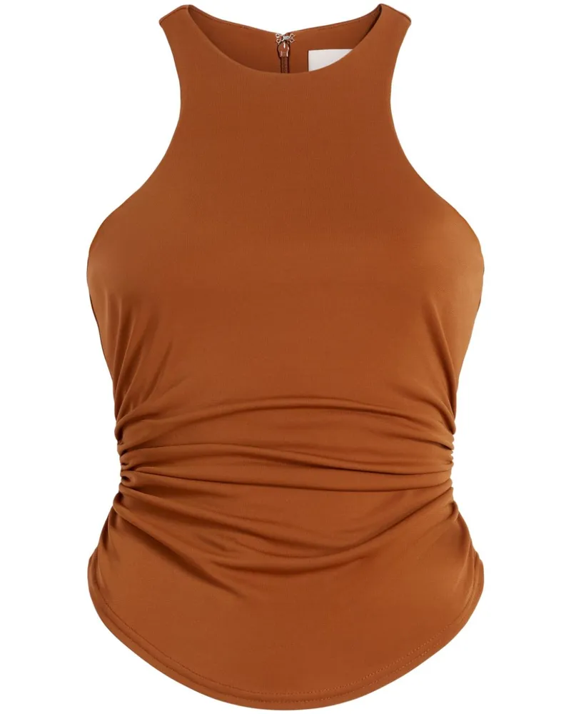 Cinq à Sept Gerüschtes Sonya Tanktop Brown