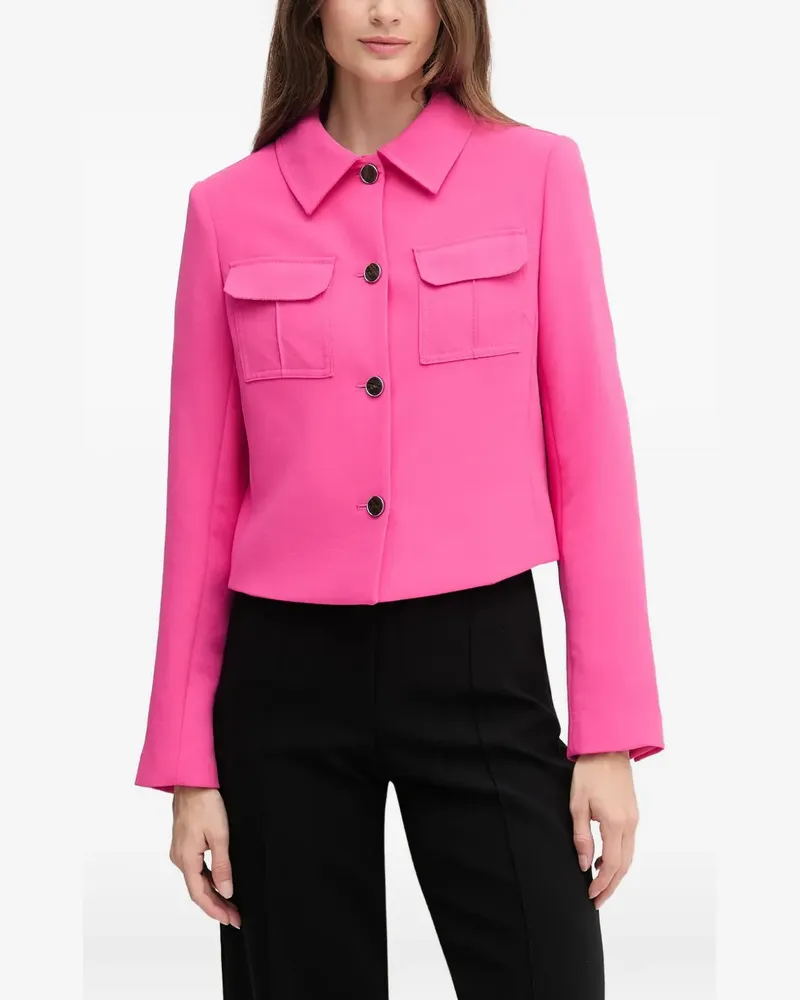 DKNY button flap-pocket jacket - Rosa Rosa
