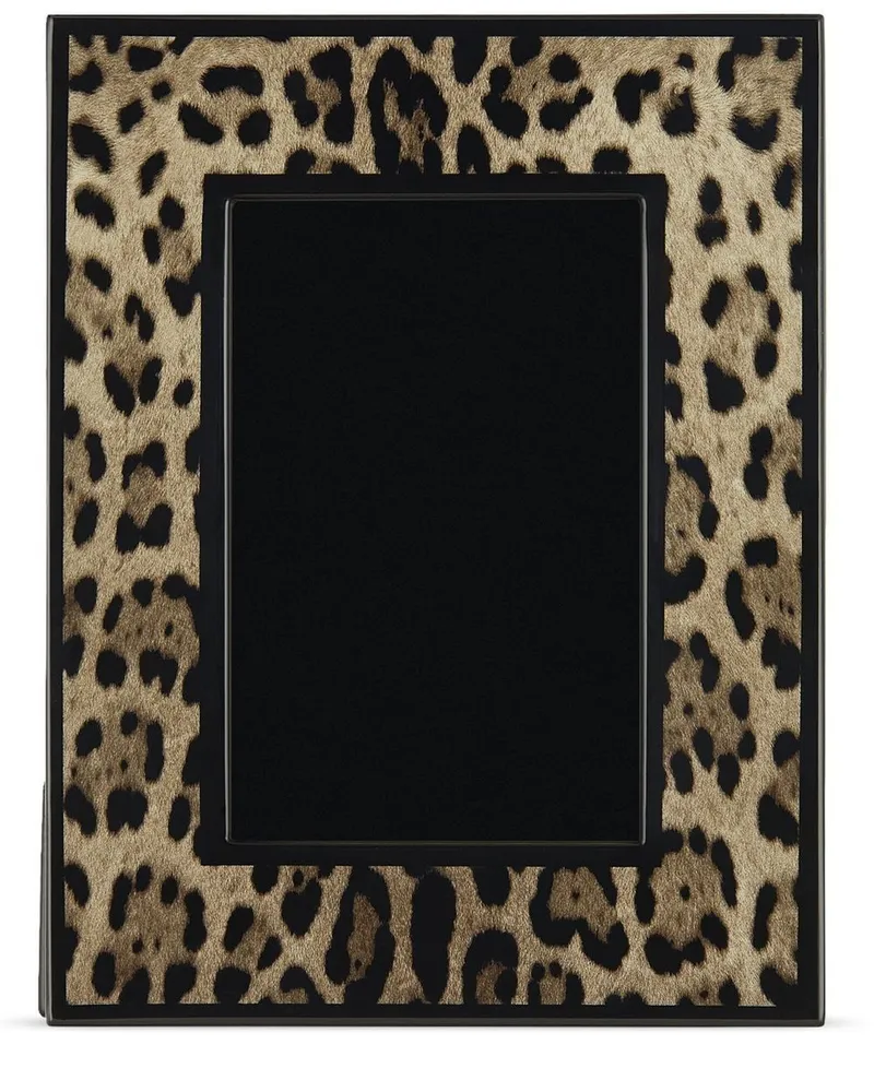 Dolce & Gabbana Bilderrahmen mit Leoparden-Print - Schwarz Schwarz