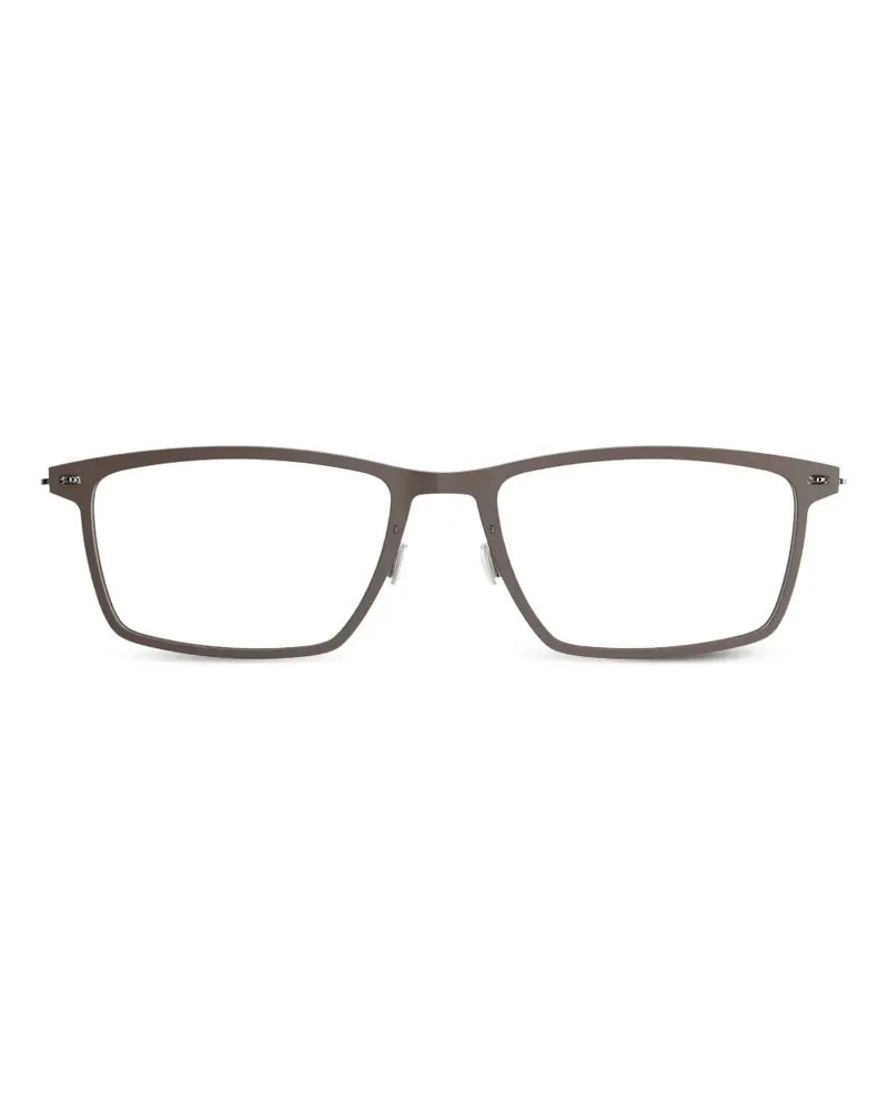 Lindberg N.O.W. 6544 Brille mit eckigem Gestell - Grau Grau