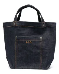 A.P.C. Mini Thais Jeans-Shopper Blau