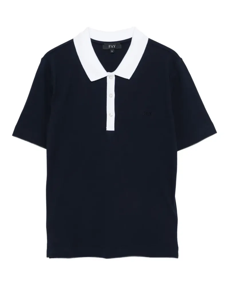 Fay collared button polo shirt - Blau Blau
