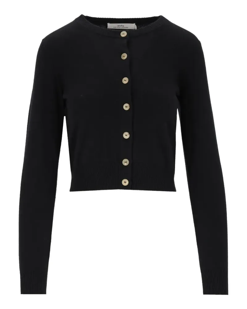 arch4 Celestina crew-neck cardigan - Schwarz Schwarz
