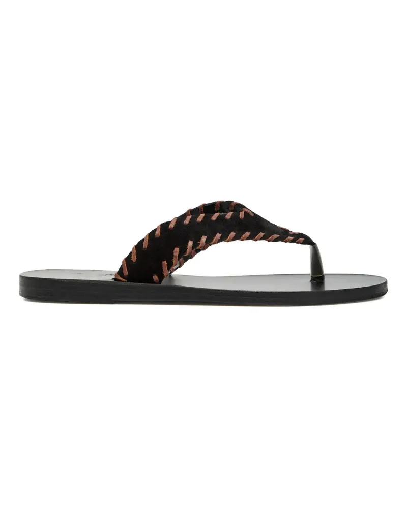 Ancient Greek Sandals braided strap sandals - Schwarz Schwarz