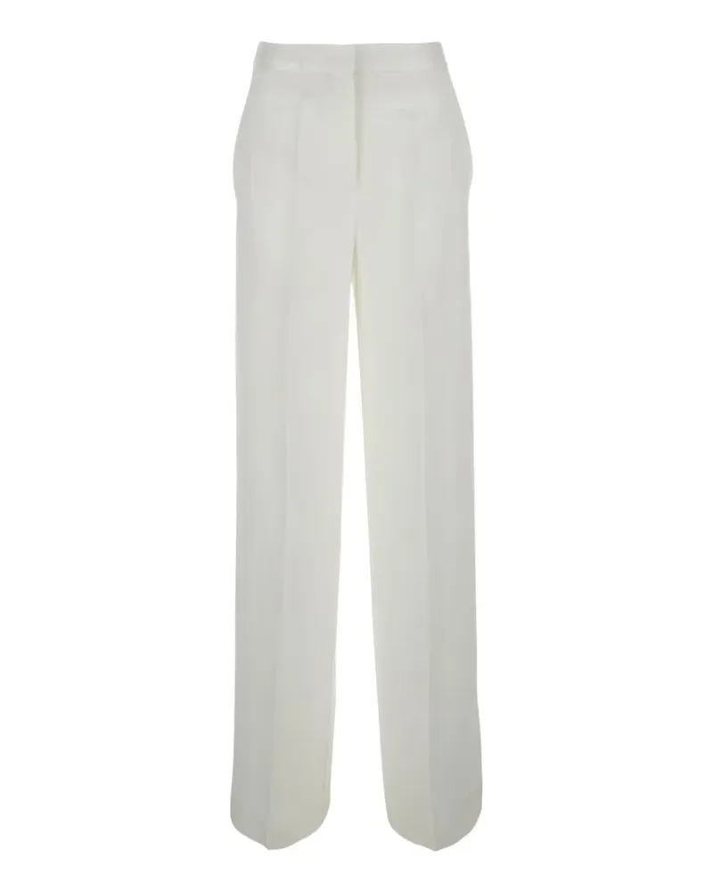 Semicouture pressed-crease straight-leg trousers - Weiß Weiß