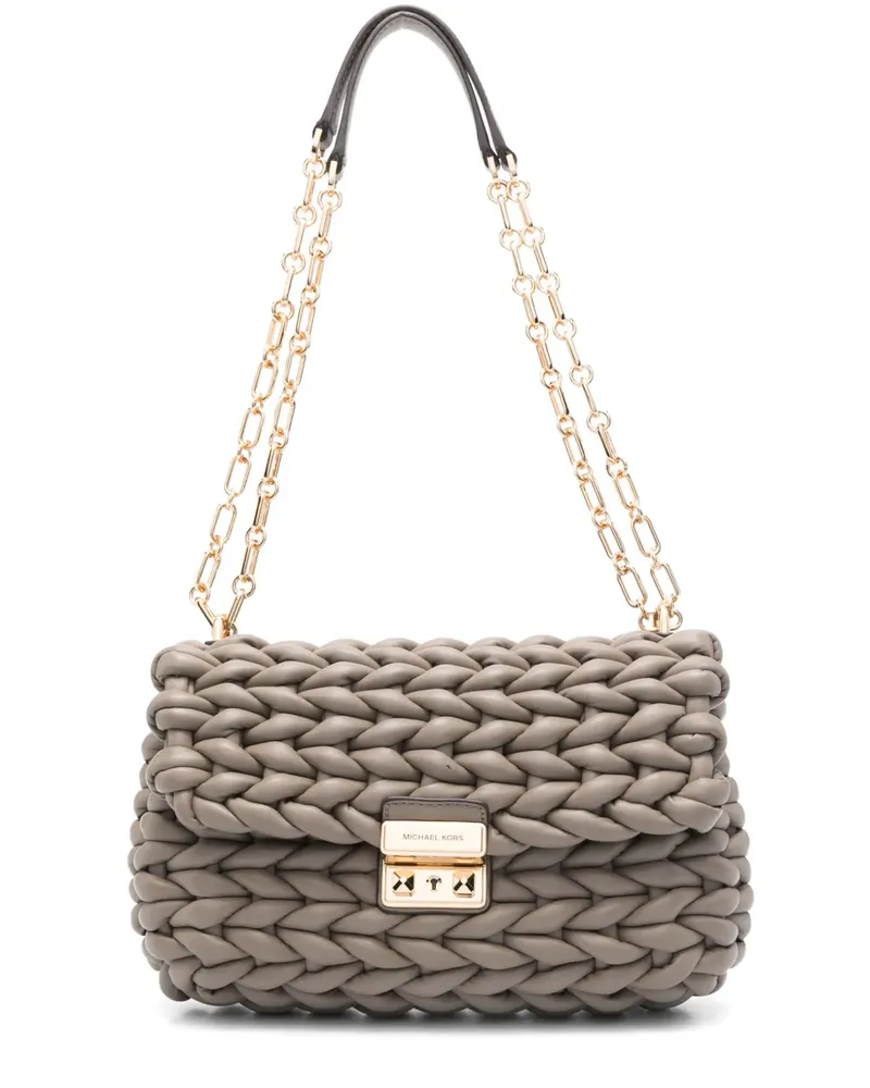 Michael Kors Geflochtene Schultertasche - Nude Nude