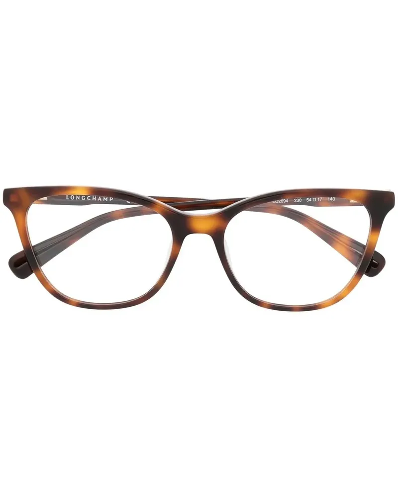 Longchamp Cat-Eye-Brille in Schildpattoptik - Braun Braun