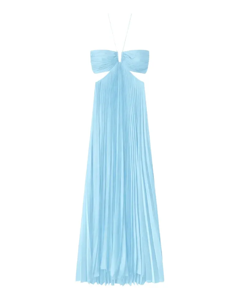 A.L.C. Moira cut-out pleated maxi dress - Blau Blau