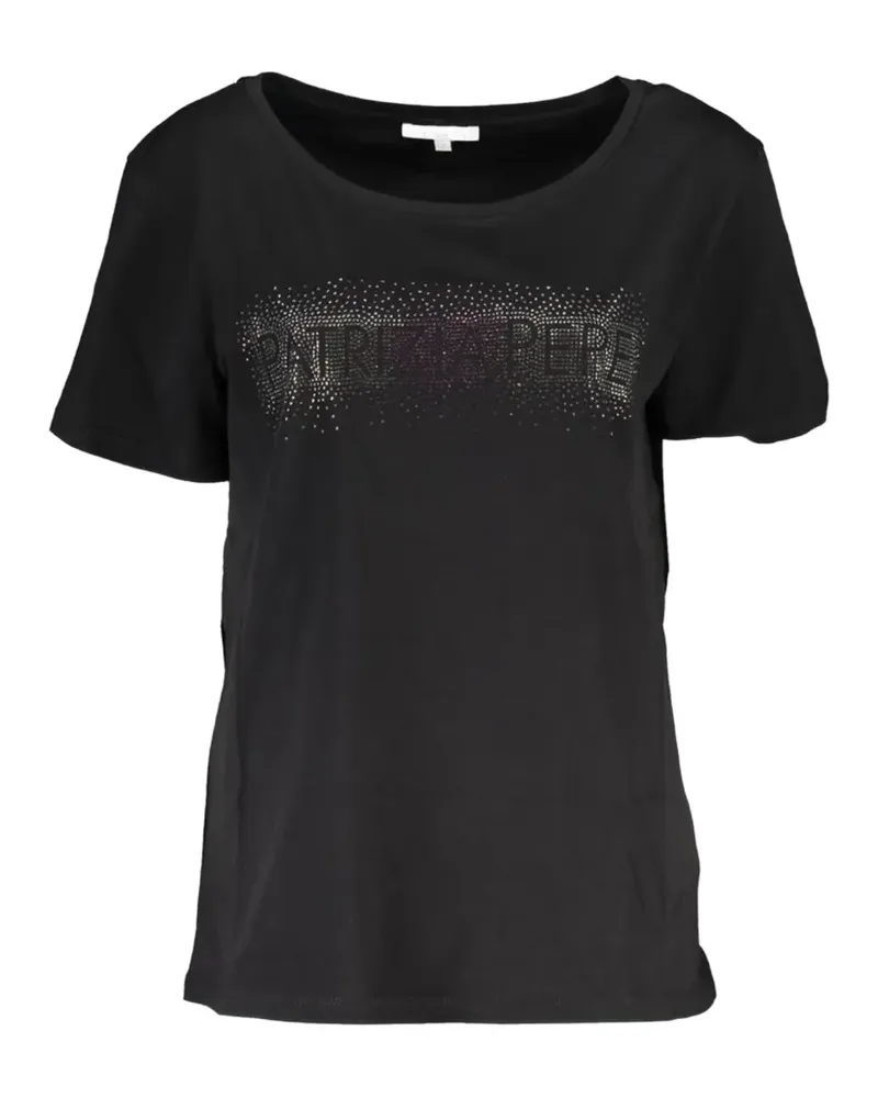 Patrizia Pepe rhinestone-embellished T-shirt - Schwarz Schwarz
