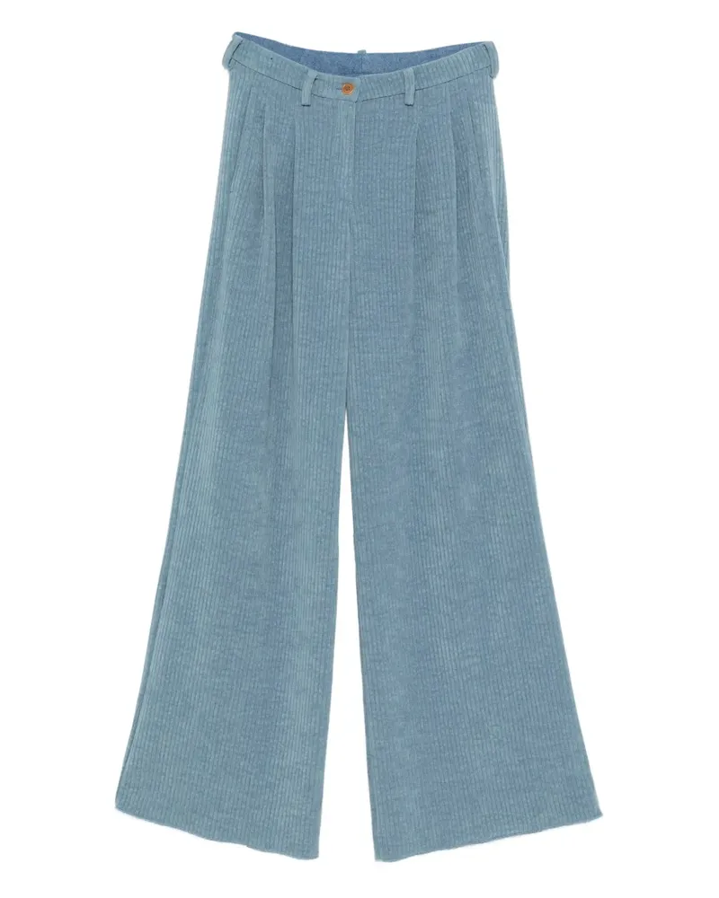 Jejia Katherine Hose aus Cord mit Falten - Blau Blau