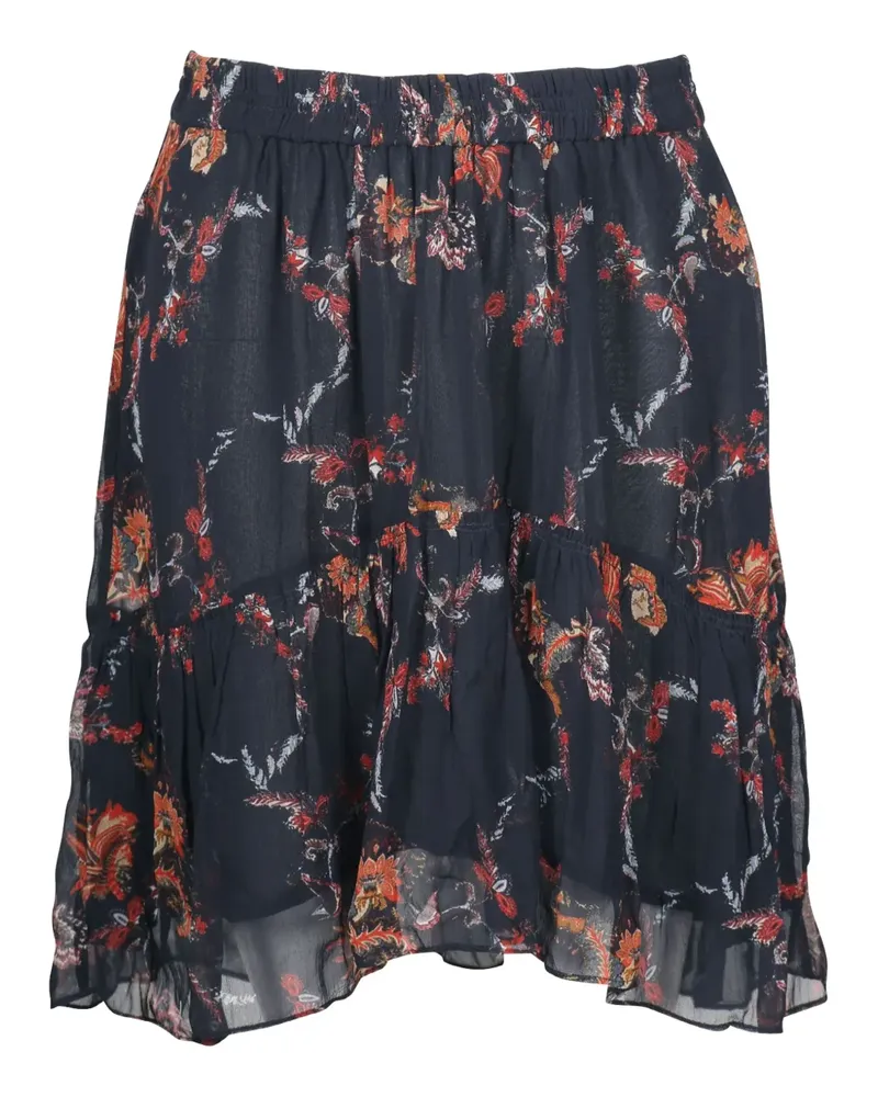 IRO floral tiered mini skirt - Schwarz Schwarz