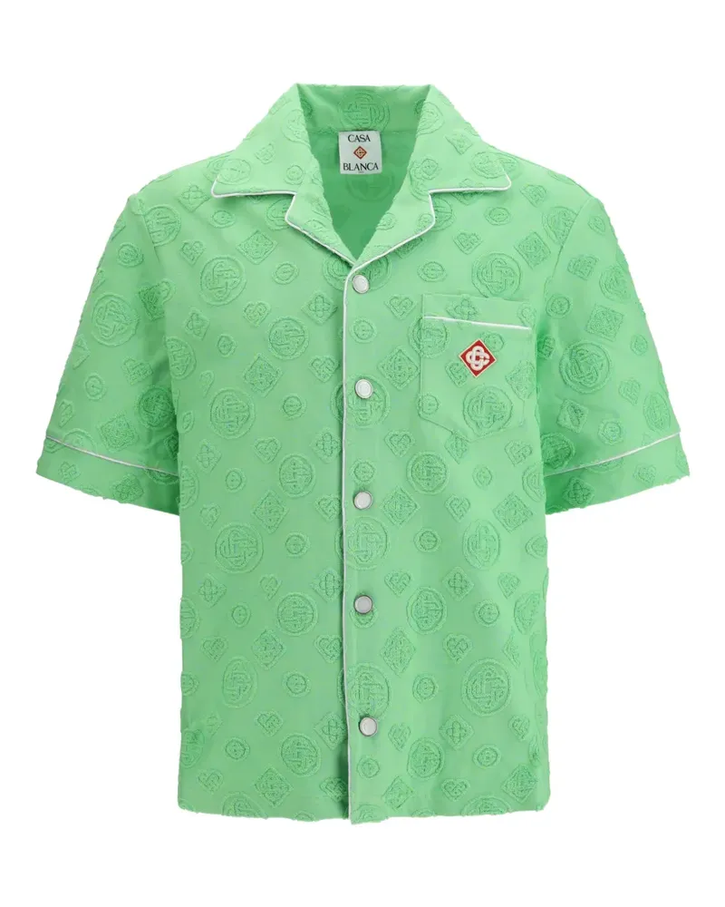 Casablanca Paris monogram towelling shirt - Grün Grün