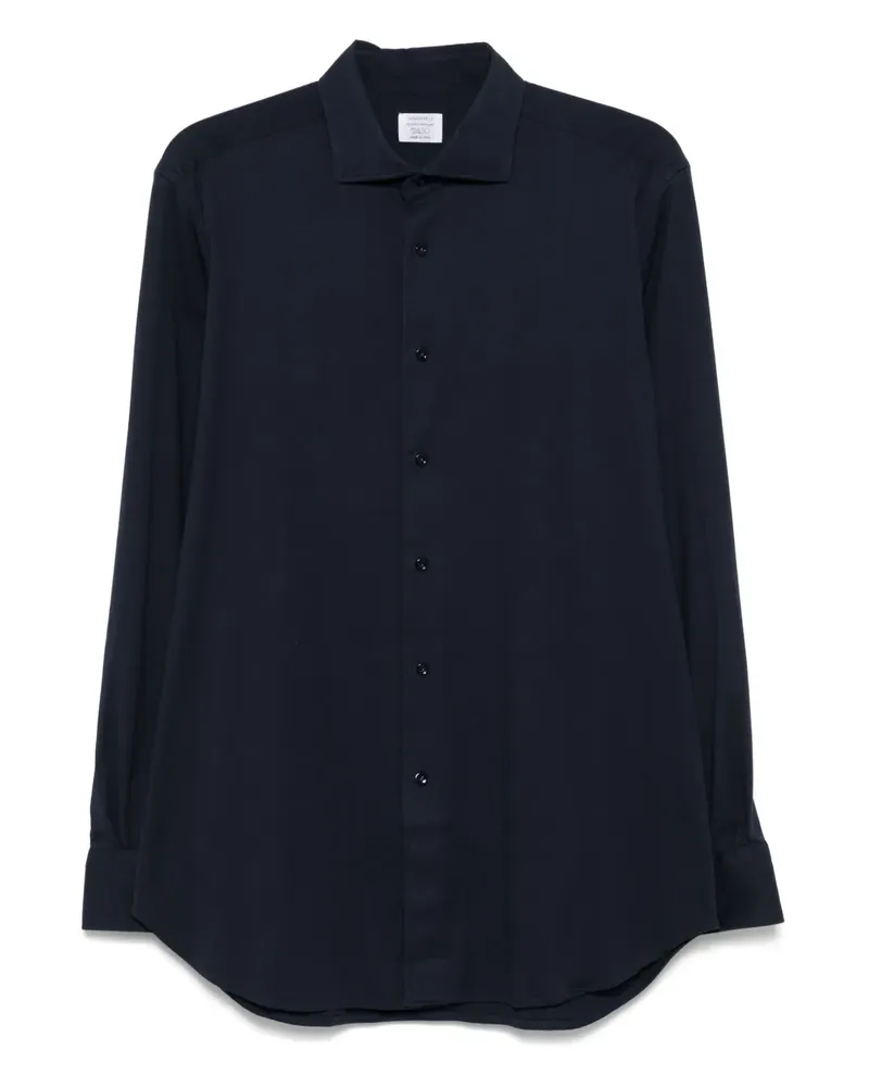 MAZZARELLI Klassisches Jerseyhemd - Blau Blau
