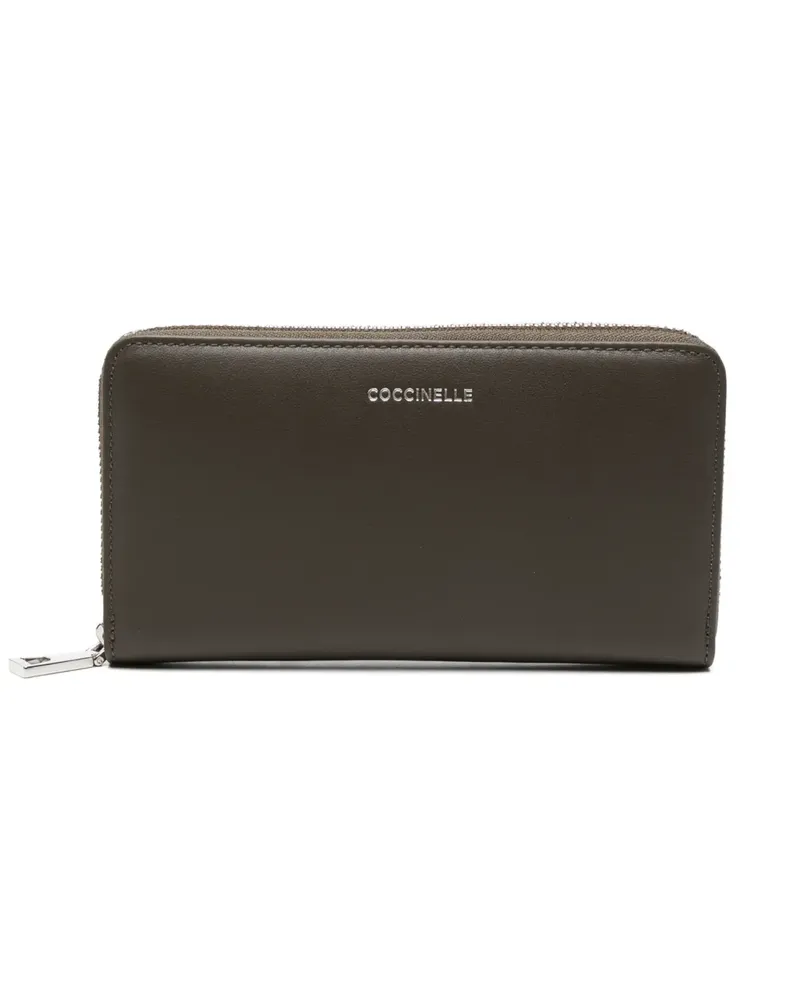 Coccinelle logo-plaque leather wallet - Grün Grün