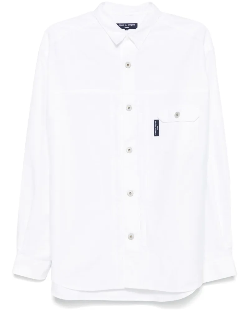 Comme des Garçons Hemd mit Biesendetail - Weiß Weiß