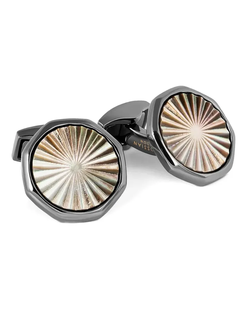 Tateossian Sunburst octagonal cufflinks - Silber Silber
