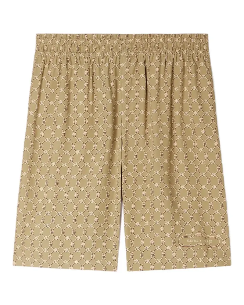 Sandro Shorts mit geometrischem Muster - Nude Nude