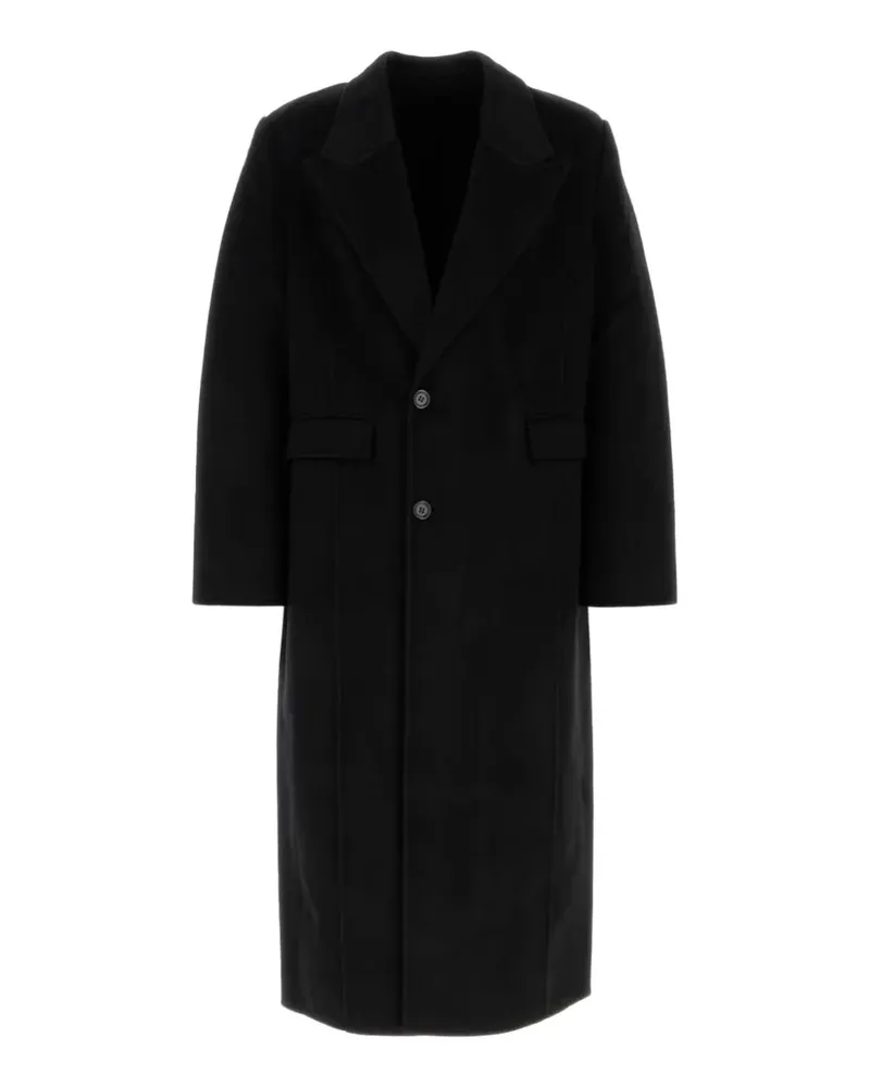 Séfr peak-lapel single-breasted coat - Schwarz Schwarz