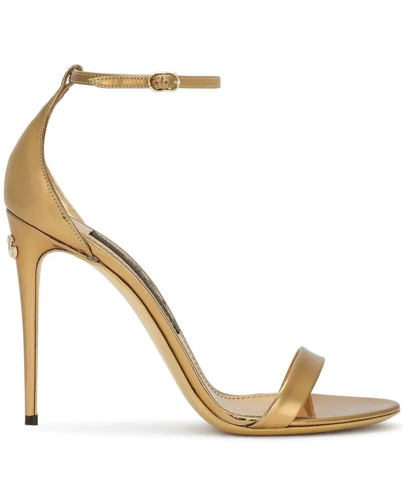 Dolce & Gabbana Keira Sandalen im Metallic-Look - Gold Gold