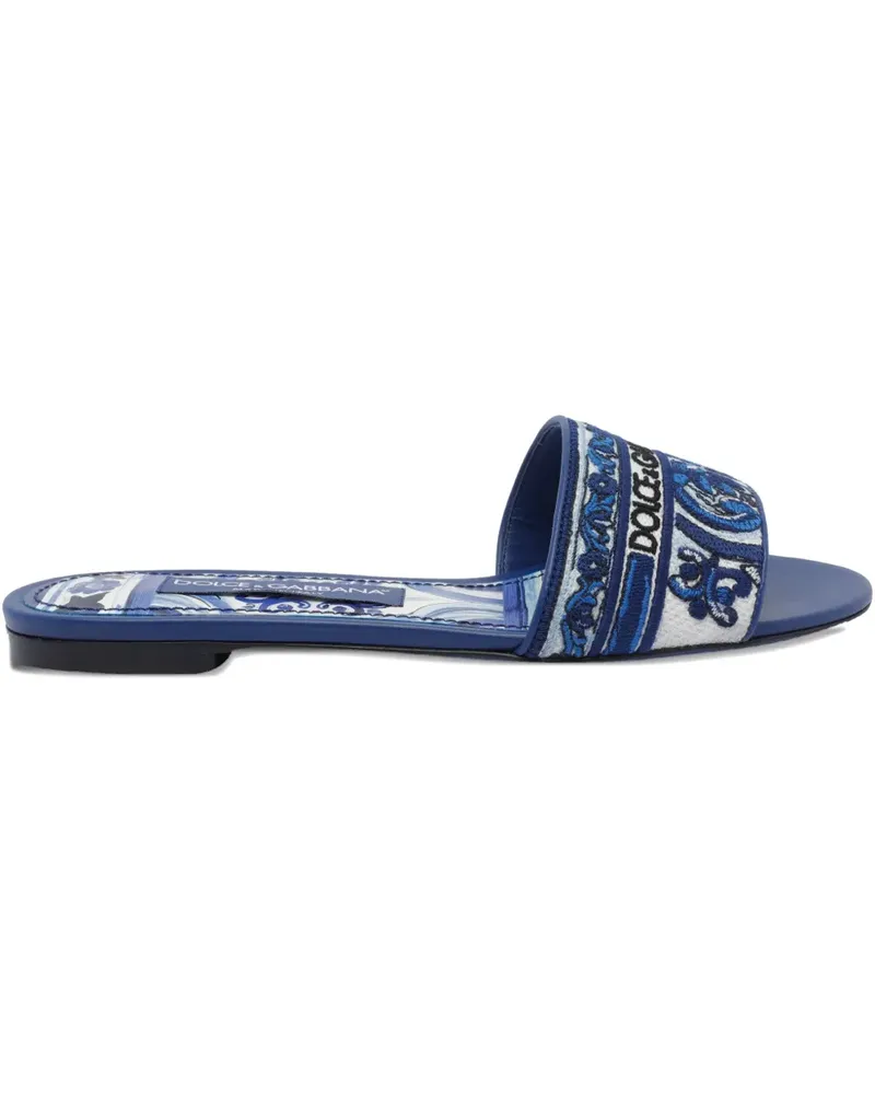 Dolce & Gabbana Sandalen mit Logo-Stickerei - Blau Blau