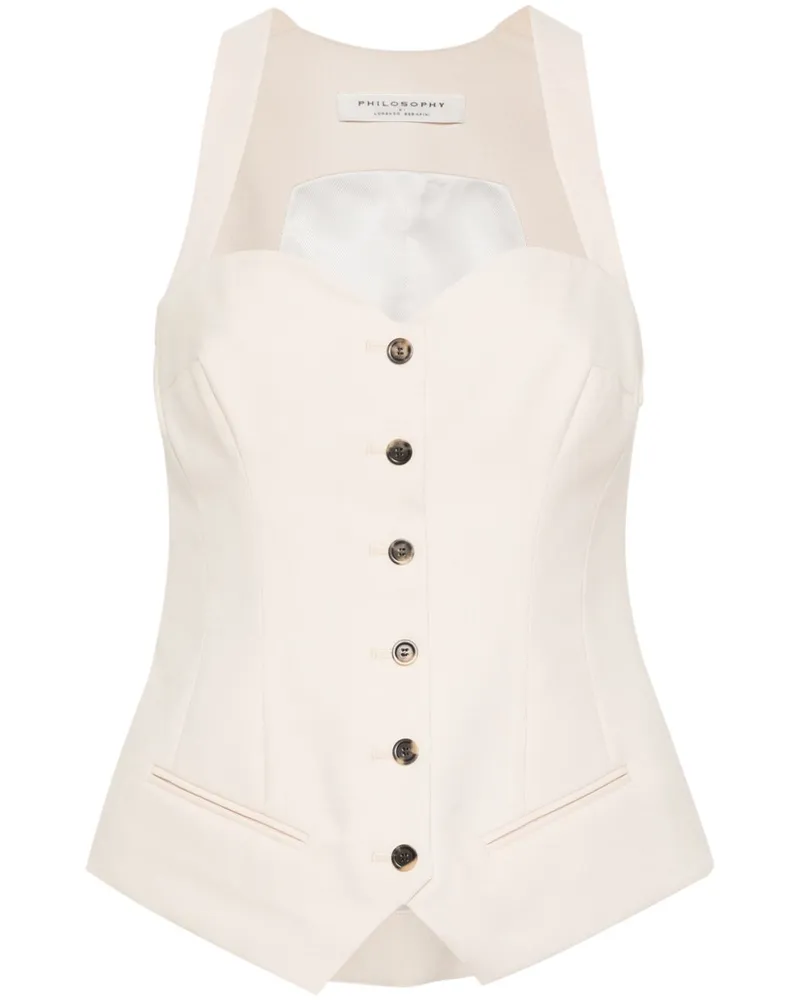 Philosophy Di Lorenzo Serafini Top mit Herzausschnitt - Nude Nude