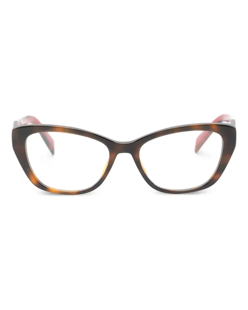 Prada Cat-Eye-Brille in Schildpattoptik - Braun Braun