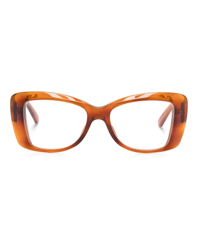 Gucci Brille mit GG-Schild - Braun Braun