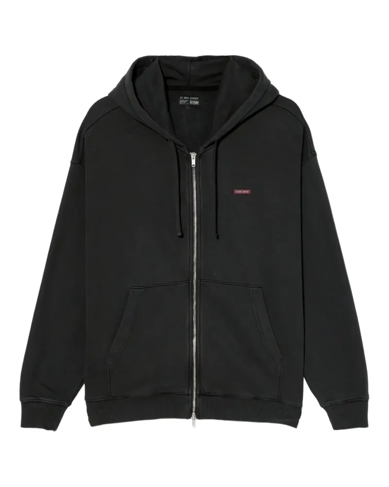 Izzue Hoodie mit Logo-Patch - Schwarz Schwarz