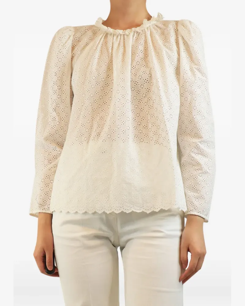 Ulla Johnson broderie blouse - Weiß Weiß