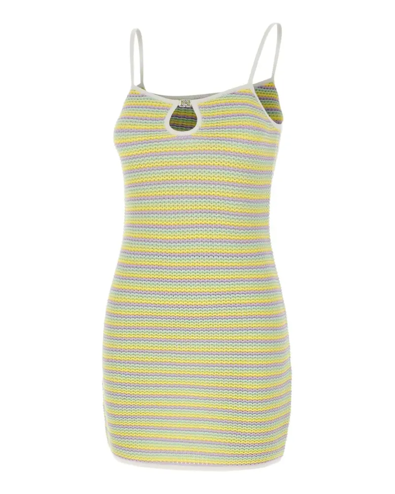 Casablanca Paris Bourgeois striped keyhole knit dress - Gelb Gelb
