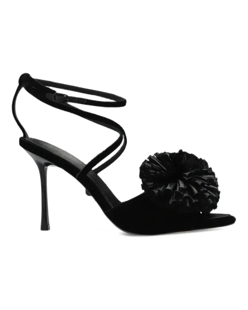 Kurt Geiger Pom Sandalen aus Samt - Schwarz Schwarz