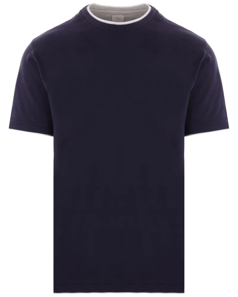 Eleventy T-Shirt im Layering-Look - Blau Blau