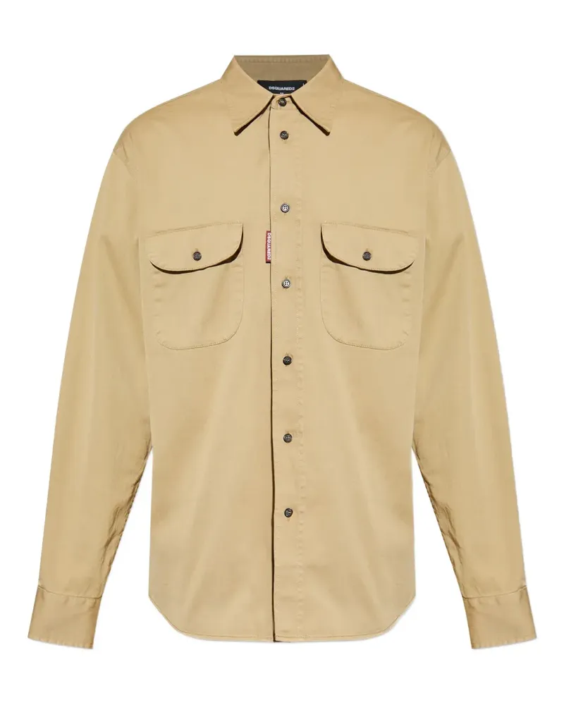 Dsquared2 Hemdjacke mit Taschen - Braun Braun
