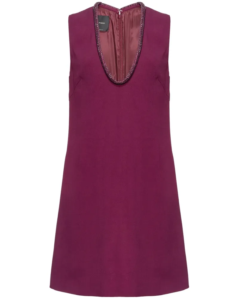 Pinko Minikleid mit Schmucksteinen - Violett Violett