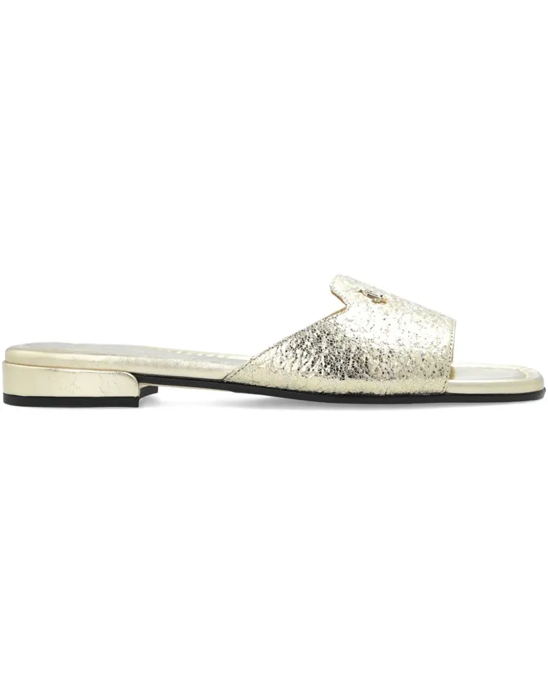 Jimmy Choo Dina Ballerinas - Gold Gold