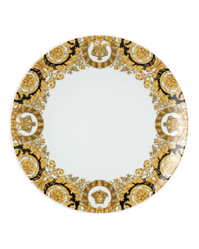 Versace Teller mit Barock-Print (33cm) - Weiß Weiß