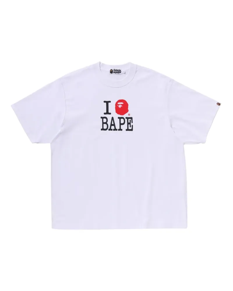 BAPE T-Shirt mit grafischem Print - Weiß Weiß