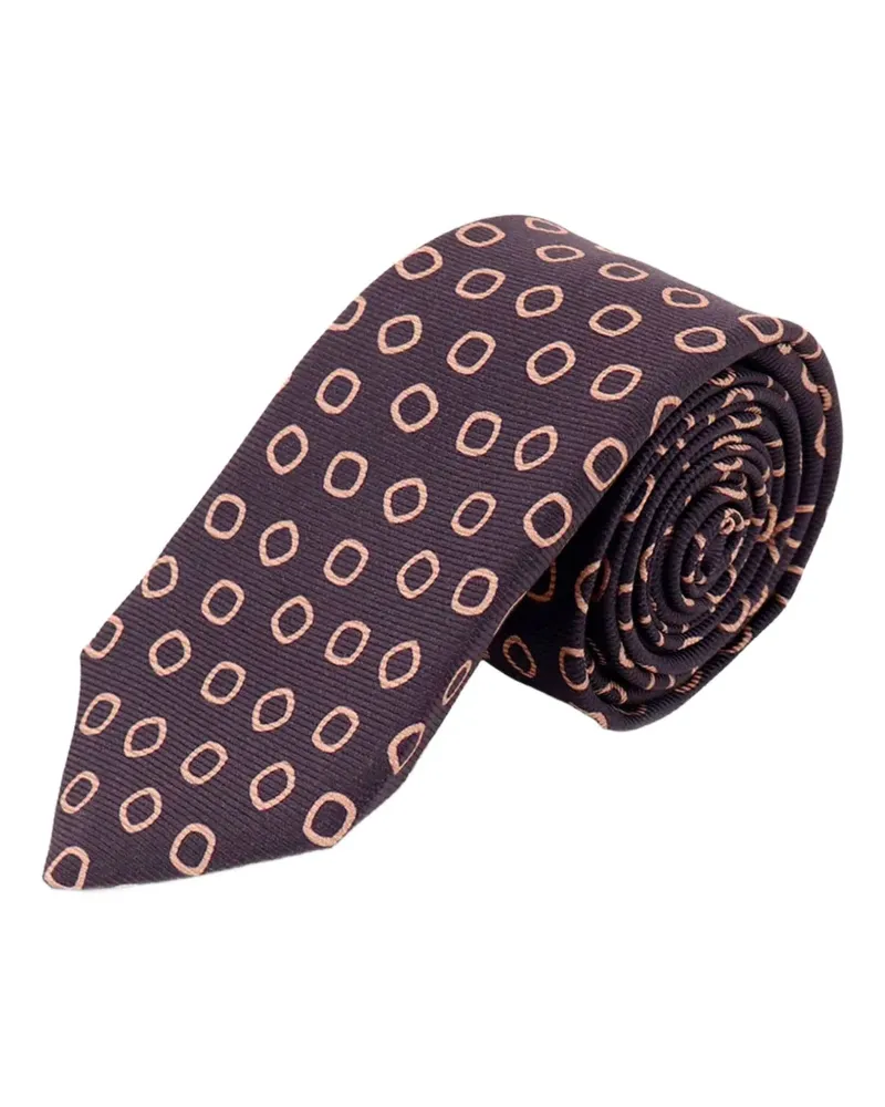 Kiton Krawatte mit geometrischem Print - Violett Violett