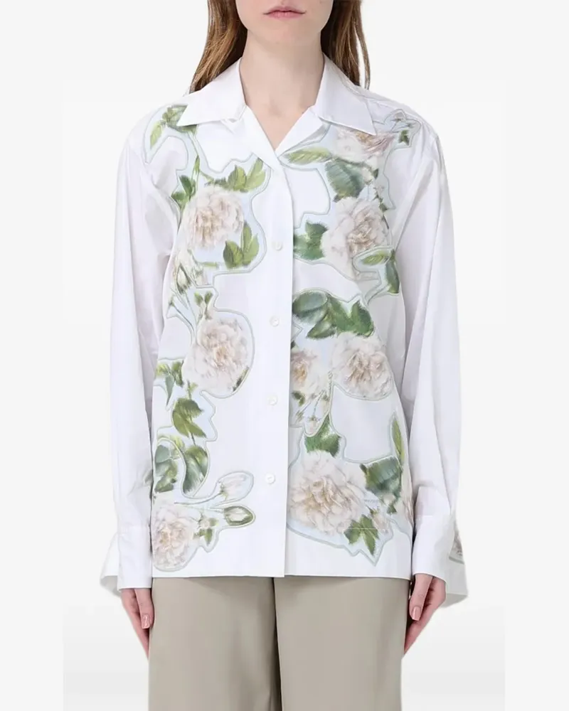 Antonio Marras Hemd mit Blumenprint - Weiß Weiß