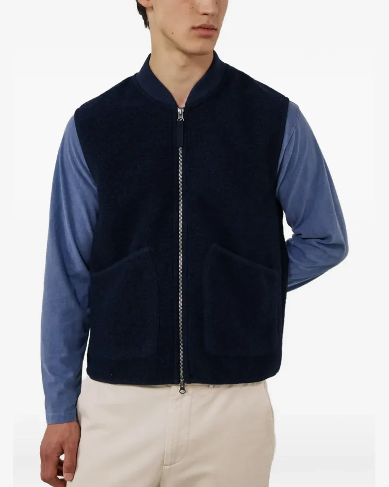 Hartford fleece zip-up gilet - Blau Blau