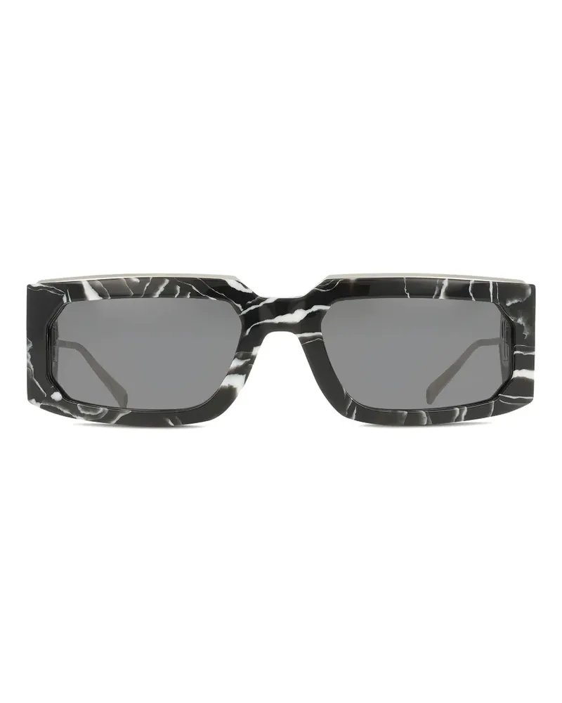 Philipp Plein rectangle marble sunglasses - Schwarz Schwarz