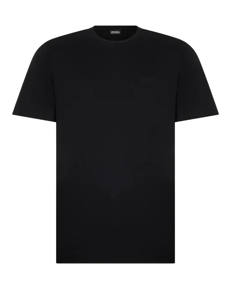 Ermenegildo Zegna T-Shirt mit Logo - Schwarz Schwarz