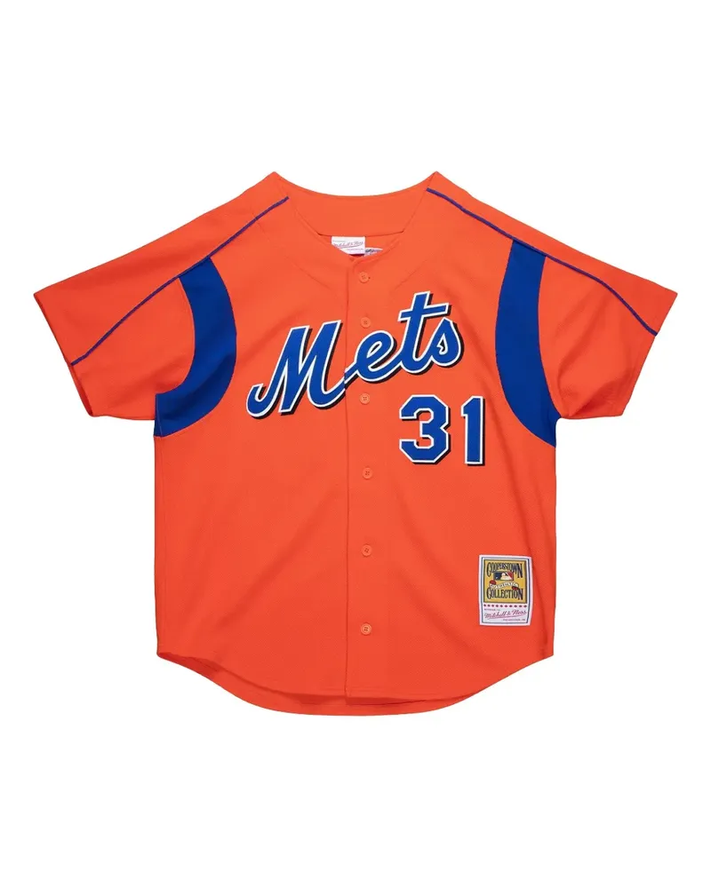 Mitchell & Ness Mike Piazza New York Mets 2004 Hemd - Orange Orange