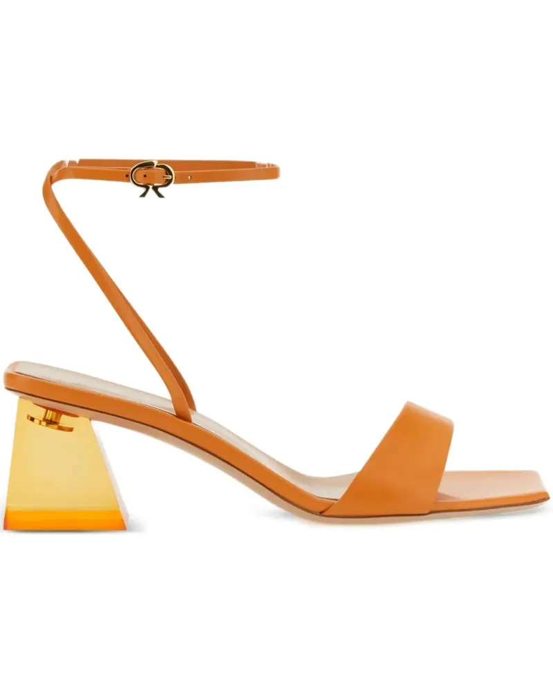 Gianvito Rossi Cosmic Sandalen mit Blockabsatz 85mm - Orange Orange