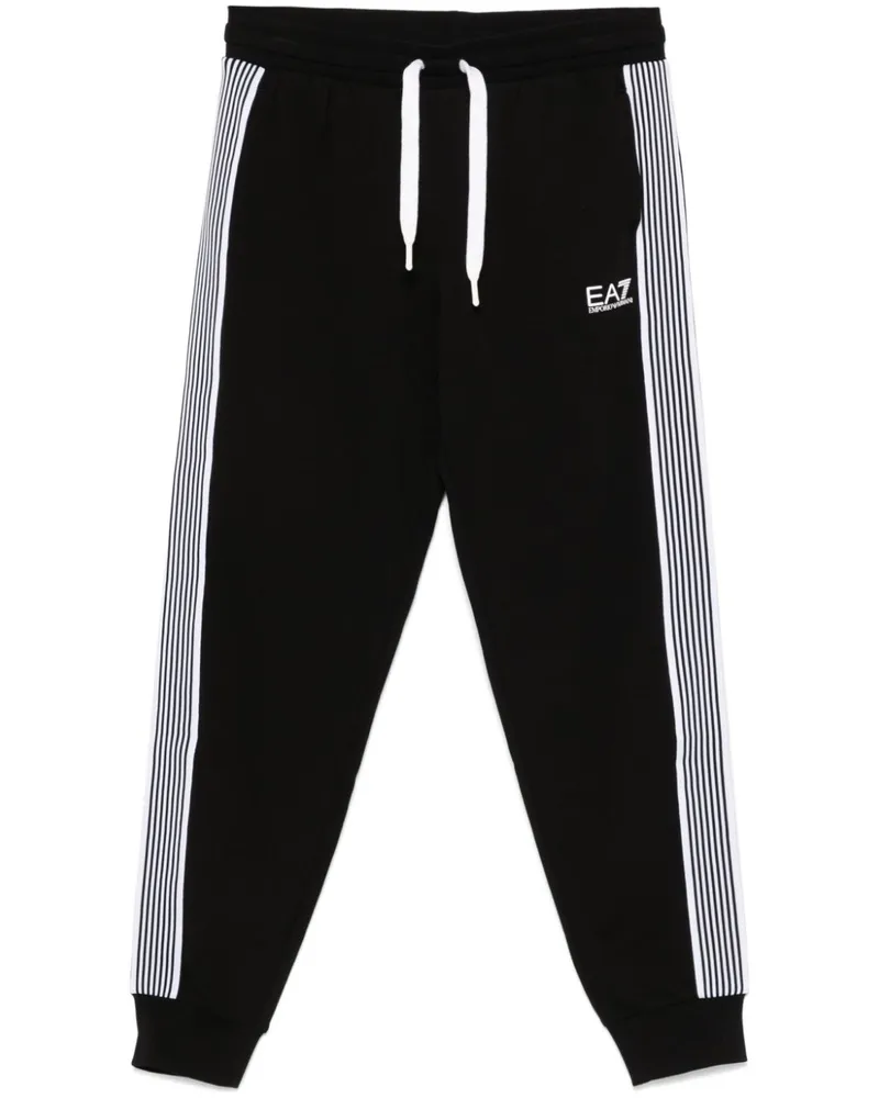 EA7 Jogginghose mit Streifen - Schwarz Schwarz