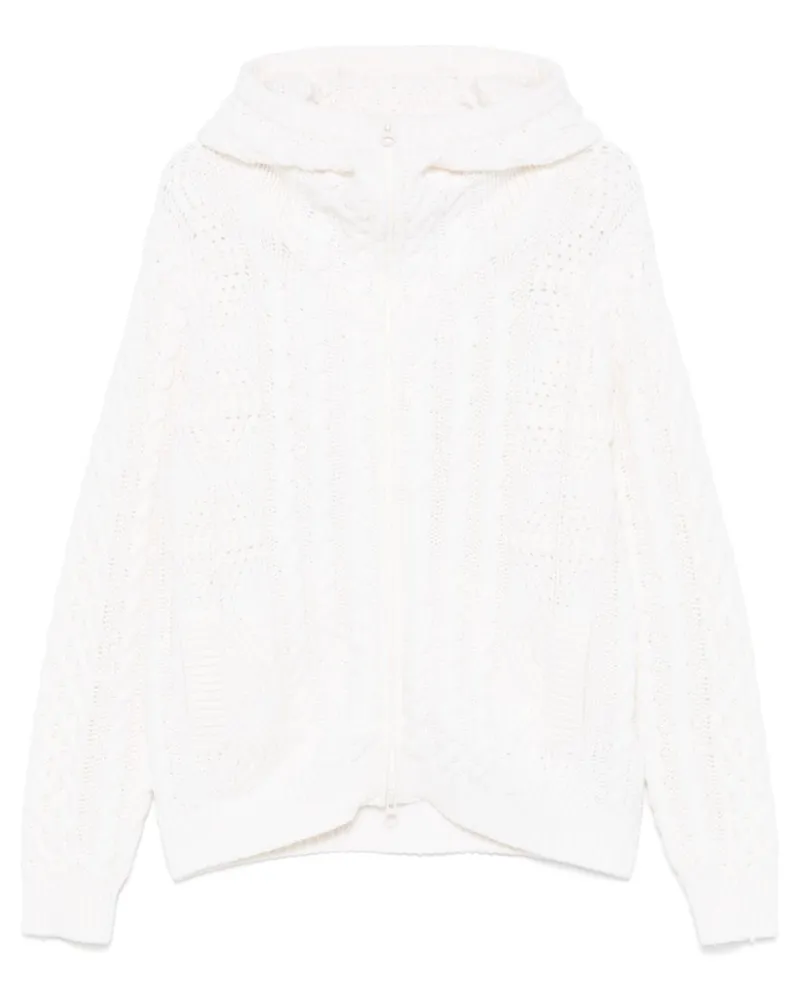 C.P. Company Cardigan mit Zopfmuster - Weiß Weiß
