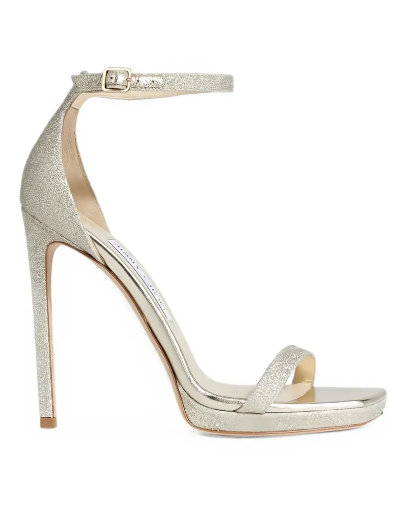 Jimmy Choo Plateau-Sandalen im Glitter-Look - Silber Silber